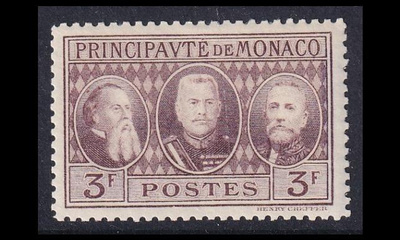 Monaco 110 ** Postimerkkinäyttely Monte Carlo 3 Fr (1928)