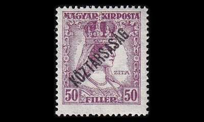 Unkari 241 * Kuningatar Zita 50 f pp (1918)