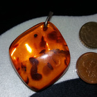 Suuri Vintage Meripihka riipus Amber Itämeren meripihka - pikkukuva 5