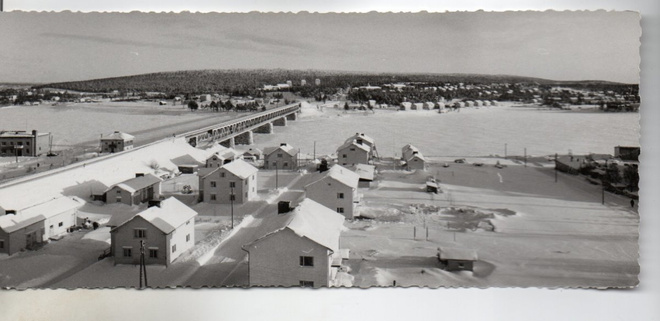 Rovaniemi:  silta, jäinen joki (pitkä kortti)