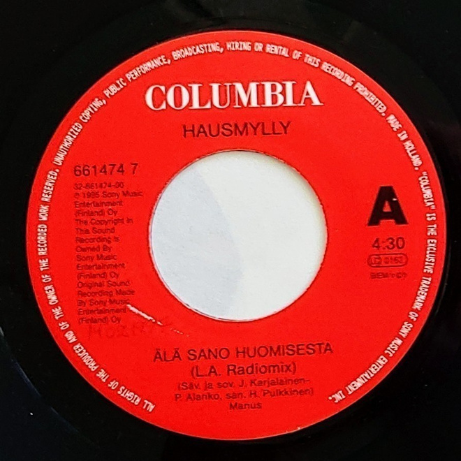 HAUSMYLLY: Älä Sano Huomisesta – 1995 7” single, ei KK