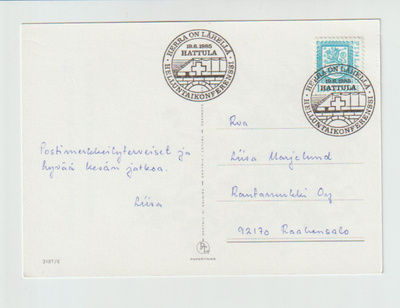 ERIKOISLEIMA ,19.6.1985 HELLUNTAIKONFERENSSI, Hattula