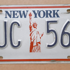 Vapaudenpatsas New York jenkkiväreissä rekisterikilpi 30 cm - pikkukuva 1