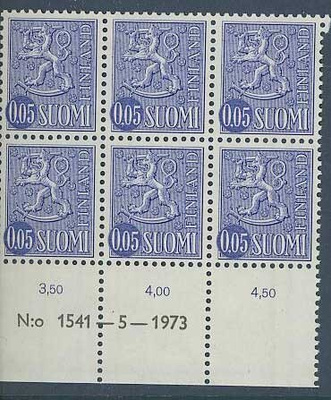 1963   5p violetti nro-6lo 1541 ++