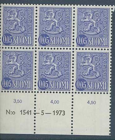 1963   5p violetti nro-6lo 1541 ++