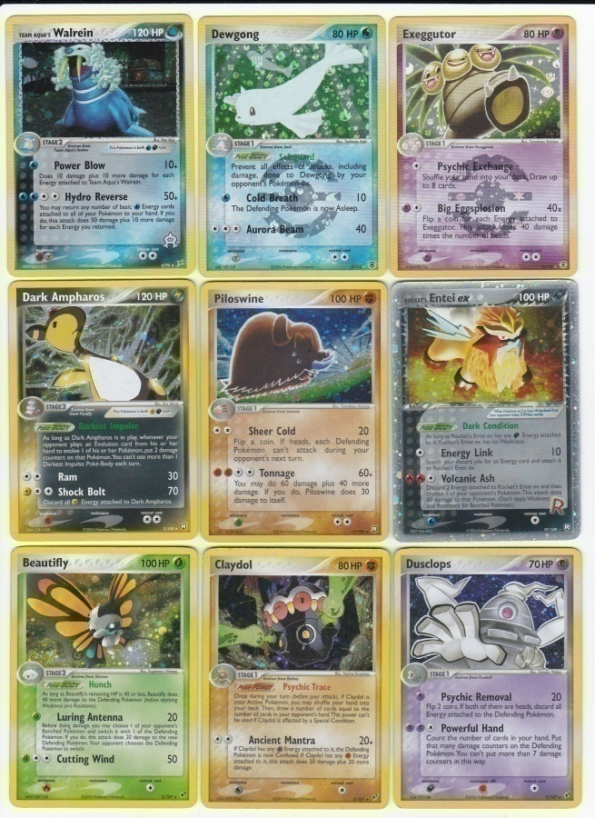 Harvinaisia Pokemon-kortteja (Holo, EX, Full Art, Promo YMS)