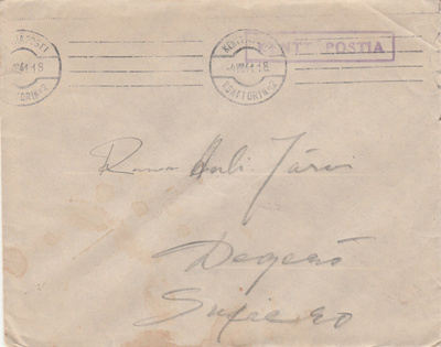 1941, Kirje Kenttäpostia, Kenttäpostikonttori 2
