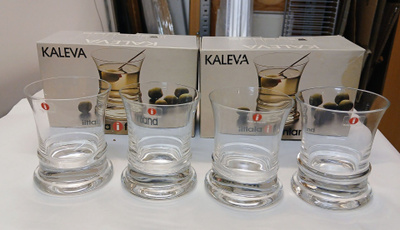 Iittala-Ahlström, Tapio Wirkkala, Kaleva lasit 4 kpl