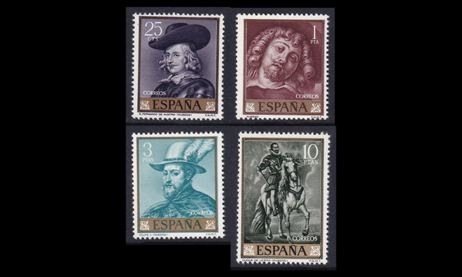 Espanja 1322-5 ** Taidemaalari Peter Paul Rubens (1962)