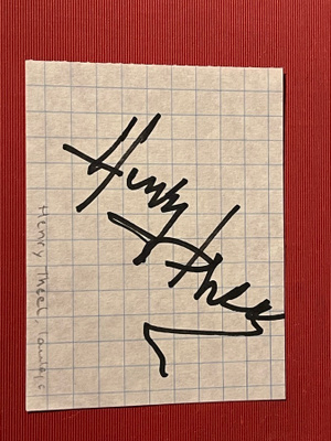 Henry Theel nimikirjoitus paperilla