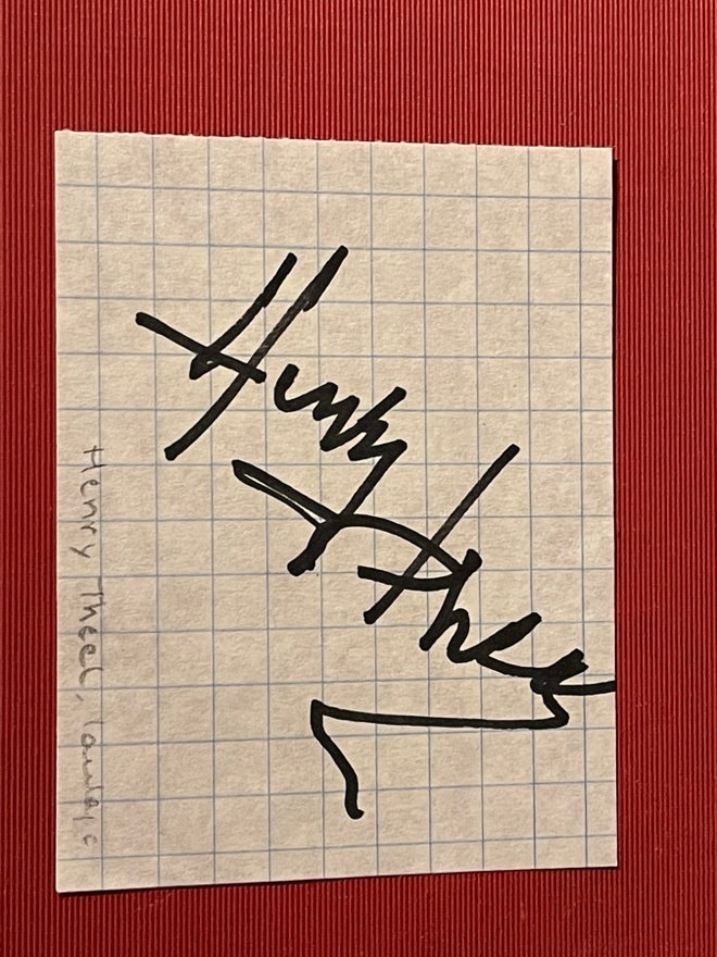 Henry Theel nimikirjoitus paperilla