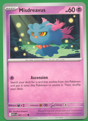 Pokémon Misdreavus (ASC 085)
