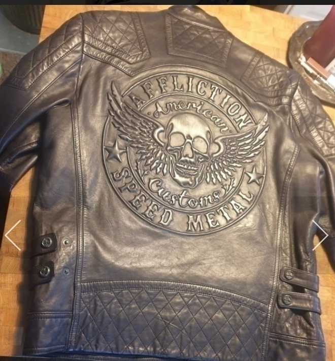 AFFLICTION ON FIRE LEATHER PREMIUM TAKKI M