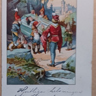 Lumikin lasiarkkua kannetaan, linna taustalla, k. k-k 1906 - pikkukuva 1