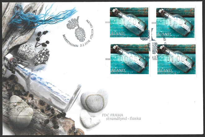 FDC Åland 2016 Rantalöytöjä II FRAMA sarja LaPe ATM Å 28