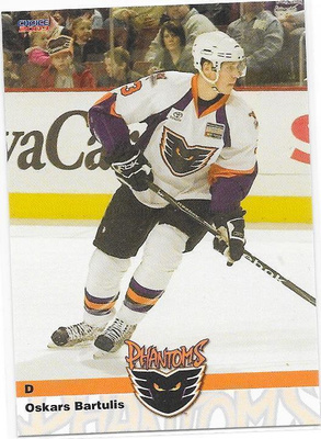 2008-09 Philadelphia Phantoms #2 Oskars Bartulis Latvia farm