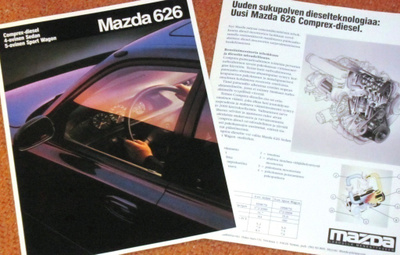 1993 Mazda 626 Comprex Diesel esite - KUIN UUSI - suom