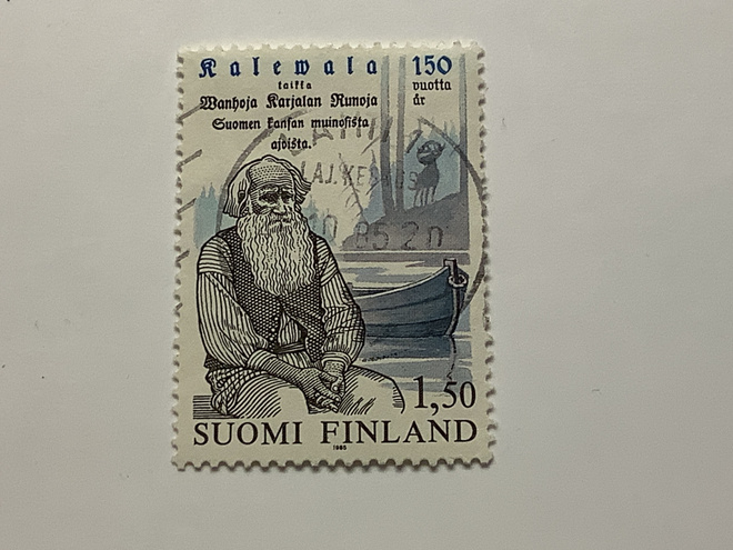 955 / 1985 Kalevala 150 v 1/2 o leimattu