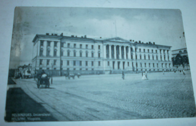Helsinki, Yliopisto & vossikka, mv pk, p. 1910 Saksaan