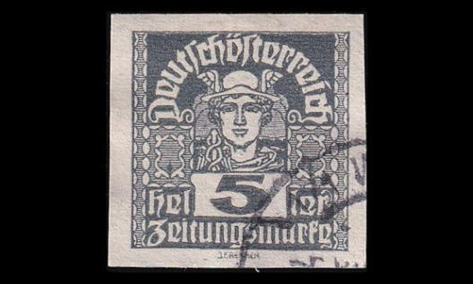 Itävalta 295x o Sanomalehtimerkki 5 H (1920)