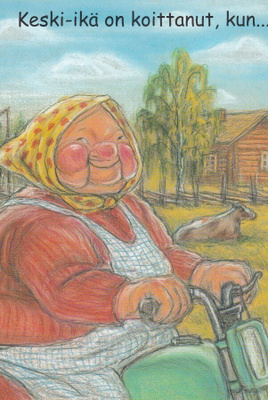 TERHO PELTONIEMI - EMÄNTÄ AJAA MOPOLLA - 2