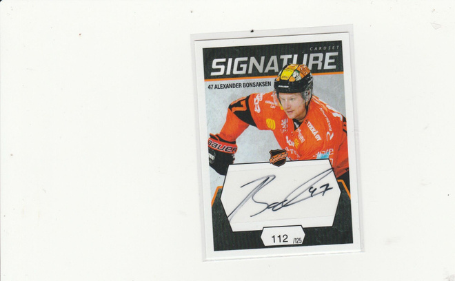 2021/22 Cardset Signature Alexander Bonsaksen , KooKoo