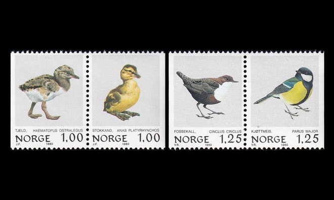 Norja 811-4 ** Lintuja (1980)