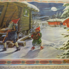 VANHA PAPERINEN JOULUTAULU/ LIINA 79 cm x 43,5cm - pikkukuva 3