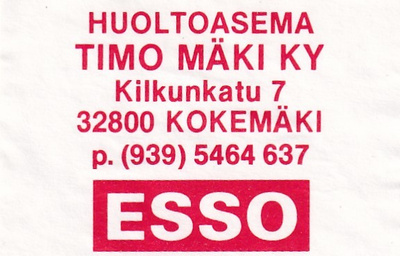 Kokemäki, Timo Mäki Ky, ESSO      s9/1
