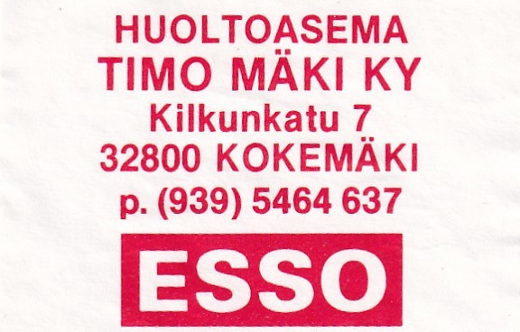 Kokemäki, Timo Mäki Ky, ESSO      s9/1