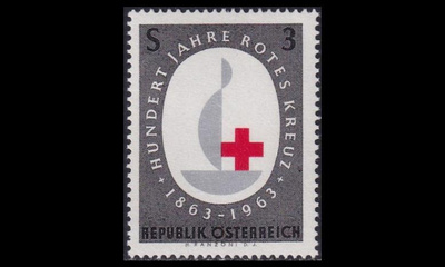 Itävalta 1135 ** Punainen risti 100v (1963)
