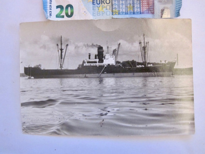 VANHA Valokuva Laiva Rostock / DHWF Vaasa 1961