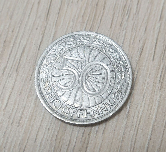 50 reichspfennig 1927 Saksa