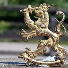 Sodanaikainen, Varhainen Leijona tunnus. Halkaisija - 32 mm. - pikkukuva 4