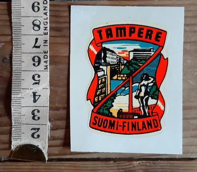 Tampere vintage matkamuisto tarra