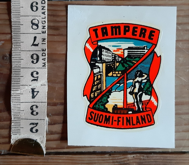 Tampere vintage matkamuisto tarra