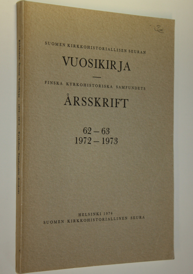 Suomen kirkkohistoriallisen seuran vuosikirja 1972-1973