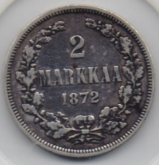 1872 1 markka kl4