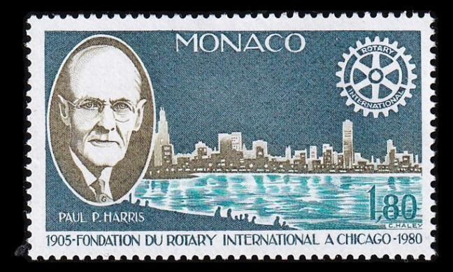 Monaco 1414 ** Rotary International 75v (1980)
