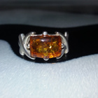 Hopea meripihka amber sormus 925 - pikkukuva 2