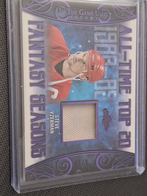 19/20 Leaf In the Game Used Steve Yzerman All-time top 20 5/
