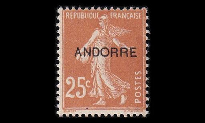 Andorra Fr 9 ** Käyttösarja 25 C (1931)