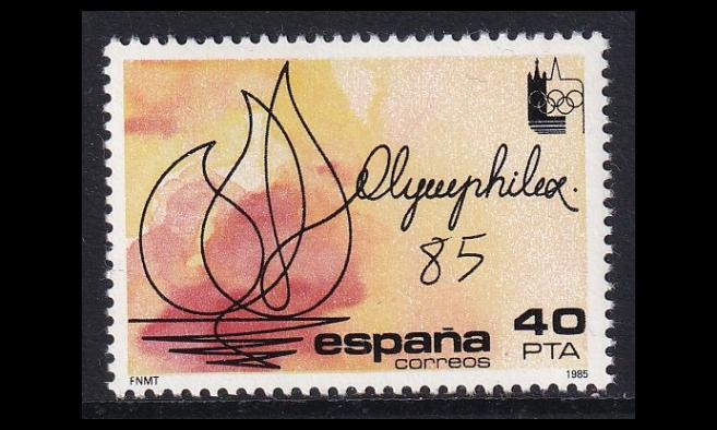 Espanja 2666 ** Postimerkkinäyttely OLYMPHLEX (1985)