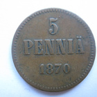 5 penniä 1870 - pikkukuva 1