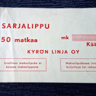 KYRÖN LINJA oy sarjalippu 50 matkaa keräilyyn bussi onnikka - pikkukuva 1