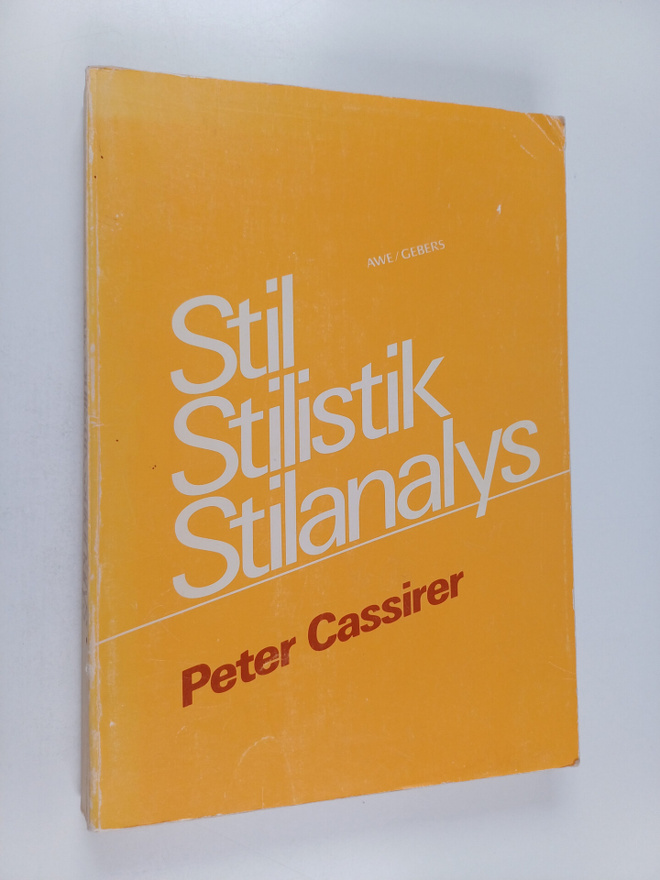 Peter Cassirer : Stil, stilistik, stilanalys