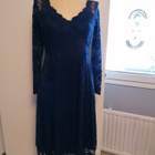 Juhlamekko koko 36/38 tummansininen Goddiva - pikkukuva 3