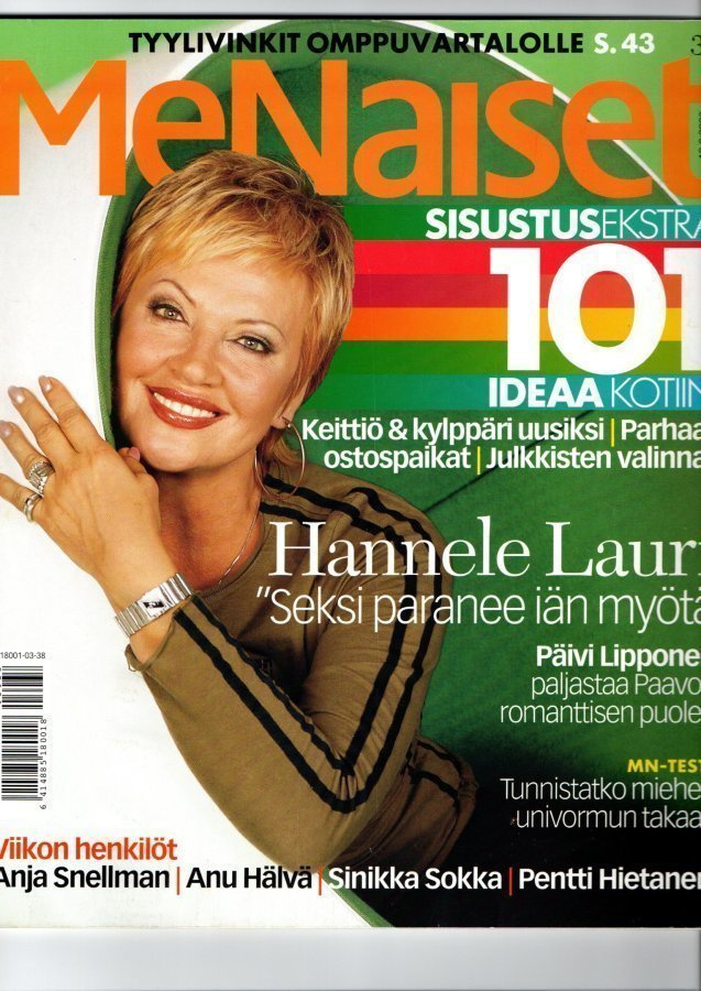 Me Naiset n:o 38 2003 Hannele Lauri. Päivi & Paavo. Anu & Si