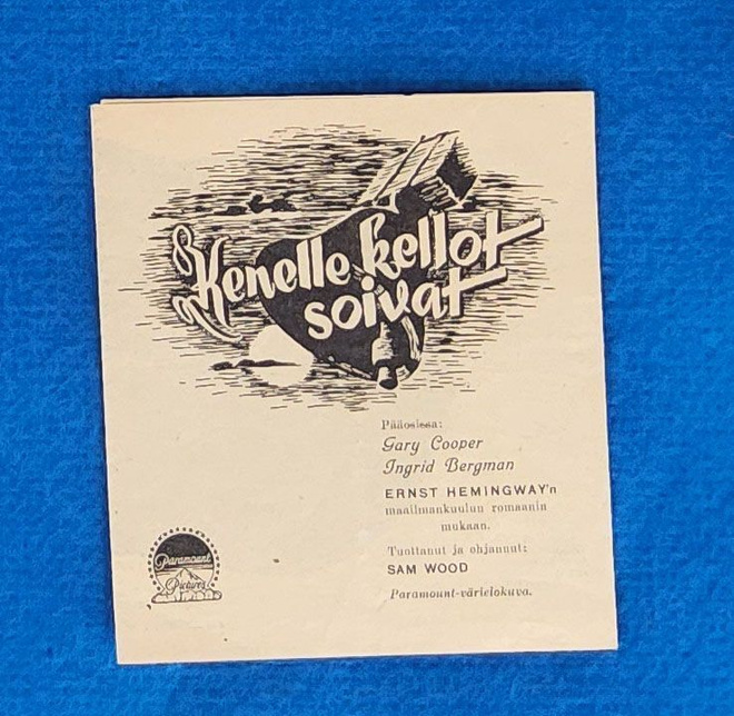 Kenelle kellot soivat - elokuvan käsiohjelma