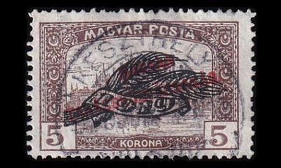 Unkari 310 o Parlamenttitalo vehnäntähkä pp 5 Kr (1920)